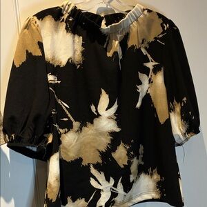 Melloday Elegant Black and Cream Women's Top 👵MT